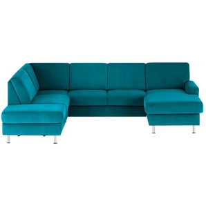 Kollektion Kraft Wohnlandschaft Mit verschiedenen Funktionen verfügbar Jana - türkis/petrol - Materialmix - 309 cm - 87 cm - cm 235,0 | Möbel Kraft