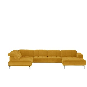 Kollektion Kraft Wohnlandschaft Sarina - gelb - Materialmix - 383 - 98 cm - cm 212,0 | Möbel Kraft