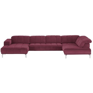 Kollektion Kraft Wohnlandschaft Sarina - rot - Materialmix - 383 - 75 cm - cm 212,0 | Möbel Kraft