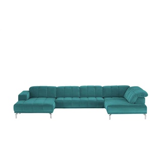 Kollektion Kraft Wohnlandschaft Sarina - türkis/petrol - Materialmix - 383 - 75 cm - cm 212,0 | Möbel Kraft