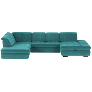 Kollektion Kraft Wohnlandschaft - türkis/petrol - Materialmix - 382 cm - 102 cm - cm 260,0 | Möbel Kraft