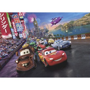 Komar Fototapete Cars Race , Mehrfarbig , Papier , Kinder , 254x184 cm , Fsc, Made in Germany , Tapeten Shop, Fototapeten