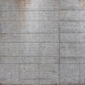 Komar Fototapete Concrete Blocks - Größe 368 x 254 cm, glatt, bedruckt, Wohnzimmer, Schlafzimmer