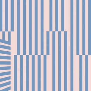 KOMAR Fototapete Plural Tapeten 300x280 cm (Breite x Höhe) Gr. B/L: 300 m x 280 m, Rollen: 1 St., bunt (blau, weiß, rosa) Fototapeten Kunst