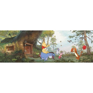 Komar Fototapete Poohs House, Mehrfarbig, Papier, Kinder, 368x127 cm, Fsc, Made in Germany, Tapeten Shop, Fototapeten
