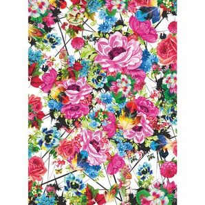 Komar Fototapete Romantic Pop, Mehrfarbig, Papier, Blume, 184x254 cm, Fsc, Made in Germany, Tapeten Shop, Fototapeten