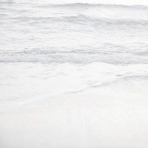 KOMAR Fototapete Silver Beach Tapeten Gr. B/L: 4 m x 2,8 m, Rollen: 1 St., weiß (silber, weiß, grau) Fototapeten Strand Tapeten