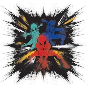 Komar Vliestapete Spider-Man Color Explosion, 300x280 cm (Breite x Höhe)