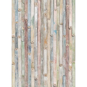 Komar Fototapete Vintage Wood, Grau, Natur, Papier, Holzoptik, 184x254 cm, Fsc, Made in Germany, Tapeten Shop, Fototapeten