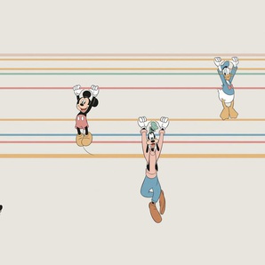 Komar Fototapete Vlies Fototapete -Mickey Hanging with Friends - Größe 300 x 250 cm, glatt, bedruckt, (Packung, 1 St)