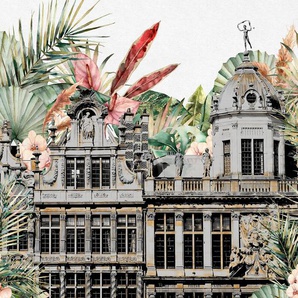 Komar Fototapete Vlies Fototapete - Tropical Palace - Größe 300 x 250 cm, glatt, bedruckt, (Packung, 1 St)