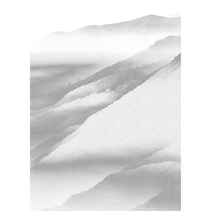 Komar Vliestapete White Noise Mountain, (1 St), 200x280 cm (Breite x Höhe), Vliestapete, 100 cm Bahnbreite
