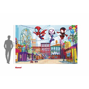 Komar Kindertapete Marvel Spidey And His Amazing Friends Theme Park, glatt, bedruckt, (Packung, 1 St)