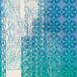 KOMAR Vliestapete Art Nouveau Tapeten 250x280 cm (Breite x Höhe) Gr. B/L: 2,5 m x 2,8 m, blau Türtapeten