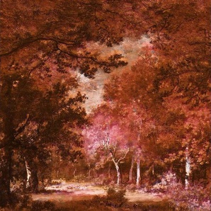Komar Vliestapete Digitaldruck Vlies - Autumna Rosso - Größe 200 x 280 cm, glatt, bedruckt, Wohnzimmer, Schlafzimmer