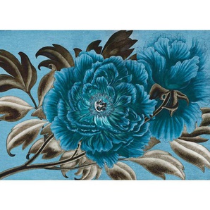 Komar Vliestapete, Blau, Braun, Floral, 350x250 cm, Fsc, Tapeten Shop, Vliestapeten