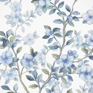 KOMAR Vliestapete Bleu Ciel Tapeten 250x250 cm (Breite x Höhe) Gr. B/L: 250 m x 250 m, Rollen: 1 St., bunt (blau, weiß, grün) Blumentapeten