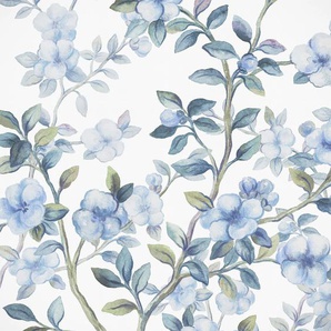 KOMAR Vliestapete Bleu Ciel Tapeten Gr. B/L: 250 m x 250 m, Rollen: 1 St., bunt (blau, weiß, grün) Blumentapeten