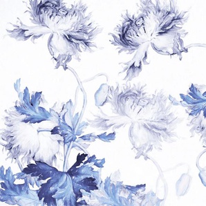 KOMAR Vliestapete Blue Silhouettes Tapeten Gr. B/L: 350 m x 250 m, Rollen: 1 St., bunt Blumentapeten