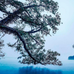 Komar Vliestapete Digitaldruck Vlies - Blue Waters - Größe 400 x 250 cm, glatt, bedruckt, (1 St), Wohnzimmer, Schlafzimmer