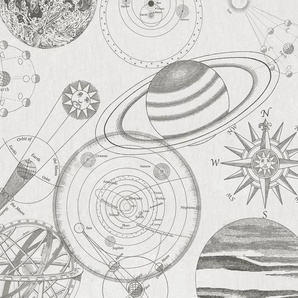 Komar Vliestapete Digitaldruck Vlies - Cosmos Sketch - Größe 300 x 280 cm, glatt, bedruckt, Kinderzimmer