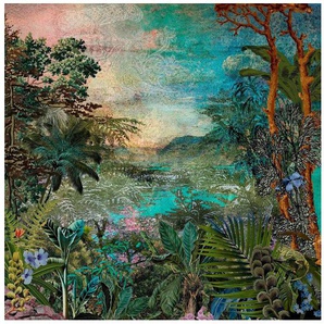 Komar Vliestapete Digitaldruck Vlies - Cours Fluvial - Größe 250 x 250 cm, glatt, bedruckt, Wohnzimmer, Schlafzimmer