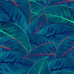 KOMAR Vliestapete Foliage Tapeten Gr. B/L: 200 m x 250 m, Rollen: 1 St., blau Vliestapeten