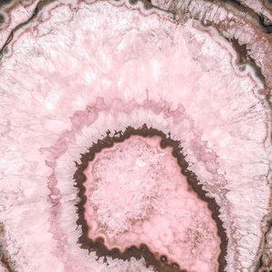 KOMAR Vliestapete Geode Tapeten 300x280 cm (Breite x Höhe) Gr. B/L: 300 m x 280 m, Rollen: 1 St., rosa (rosa, schwarz, weiß) Steintapeten