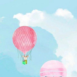 Komar Vliestapete Happy Balloon, (1 St), (Breite x Höhe), Vliestapete, 100 cm Bahnbreite