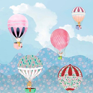 KOMAR Vliestapete Happy Balloon Tapeten (Breite x Höhe), Vliestapete, 100 cm Bahnbreite Gr. B/L: 2 m x 2,5 m, bunt Türtapeten