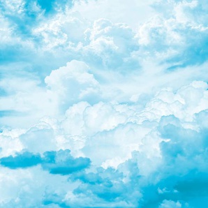 KOMAR Vliestapete Himmelszelt Tapeten 200x250 cm (Breite x Höhe) Gr. B/L: 200 m x 250 m, Rollen: 1 St., blau (blau, weiß) Vliestapeten