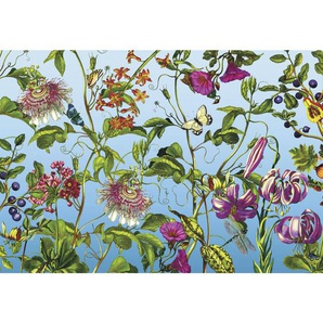Komar Vliestapete Jardin, Mehrfarbig, Papier, Floral, 368x248 cm, Made in Germany, FSC Mix, Tapeten Shop, Vliestapeten