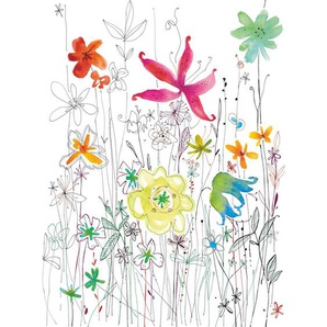 Komar Vliestapete Joli, Mehrfarbig, Papier, Floral, 184x248 cm, Made in Germany, FSC Mix, Tapeten Shop, Vliestapeten