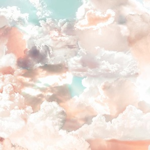 KOMAR Vliestapete Mellow Clouds Tapeten 350x250 cm (Breite x Höhe) Gr. B/L: 350 m x 250 m, Rollen: 1 St., bunt (rosa, blau, weiß) Vliestapeten
