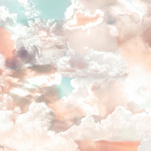 KOMAR Vliestapete Mellow Clouds Tapeten Gr. B/L: 350 m x 250 m, Rollen: 1 St., bunt (rosa, blau, weiß) Vliestapeten