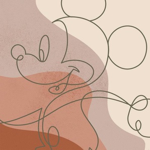 Komar Vliestapete Digitaldruck Vlies - Mickey Line Drawing - Größe 250 x 280 cm, glatt, bedruckt, Kinderzimmer