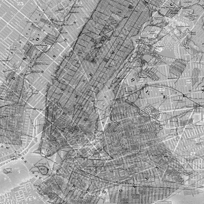 KOMAR Vliestapete NYC Map Tapeten 200x250 cm (Breite x Höhe), Vliestapete, 100 cm Bahnbreite Gr. B/L: 200 m x 250 m, Rollen: 1 St., grau Vliestapeten