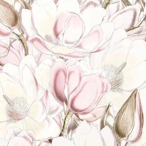KOMAR Vliestapete Petals Tapeten Gr. B/L: 368 m x 248 m, Rollen: 1 St., rosa (weiß, rosa) Blumentapeten