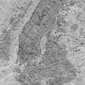 Komar Vliestapete Pure NYC Map, glatt, Stadt