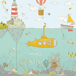 Komar Vliestapete Digitaldruck Vlies - Sealife - Größe 300 x 280 cm, glatt, bedruckt, Kinderzimmer