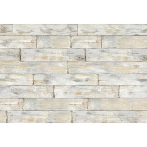 Komar Vliestapete Shabby Chic , Braun, Beige , Papier , Holz , 368x248 cm , Made in Germany, FSC MIX , Tapeten Shop, Vliestapeten