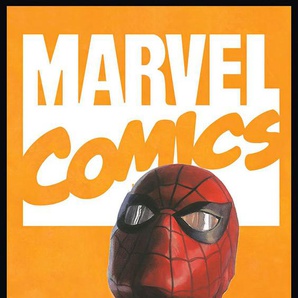 KOMAR Vliestapete Spider-Man Comic Tapeten Gr. B/L: 100 m x 250 m, Rollen: 1 St., bunt (gelb, rot, weiß) Vliestapeten