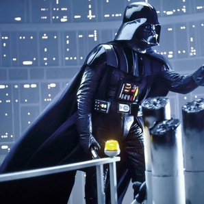 KOMAR Vliestapete Star Wars Classic Vader Join the Dark Side Tapeten 300x250 cm (Breite x Höhe) Gr. B/L: 300 m x 250 m, Rollen: 1 St., blau (blau, schwarz) Vliestapeten