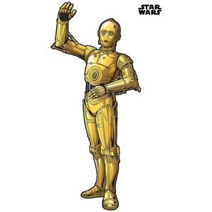 Komar Vliestapete Selbstklebende Vlies - Star Wars XXL C-3PO - Größe 127 x 200 cm, glatt, bedruckt, (1 St), Kinderzimmer