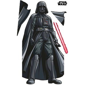 KOMAR Vliestapete Star Wars XXL Darth Vader Tapeten 127 x 200 cm (Breite x Höhe) Gr. B/L: 1,27 m x 2 m, rot (schwarz, weiß, rot) Retro Tapeten