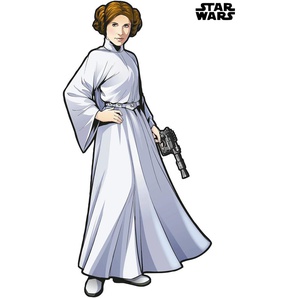 KOMAR Vliestapete Star Wars XXL Princess Leia Tapeten Gr. B/L: 127 m x 170 m, Rollen: 1 St., bunt (weiß, schwarz, braun) Vliestapeten
