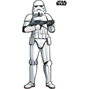 KOMAR Vliestapete Star Wars XXL Stormtrooper Tapeten Gr. B/L: 127 m x 188 m, Rollen: 1 St., schwarz (schwarz, weiß) Vliestapeten