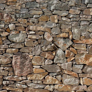 Komar Vliestapete Stone Wal, glatt, Steinoptik