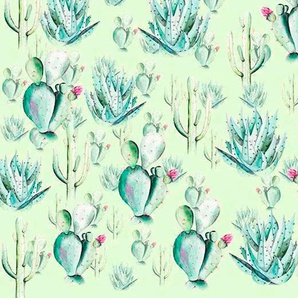 KOMAR Vliestapete Tapeten (Breite x Höhe), Vliestapete, 100 cm Bahnbreite Gr. B/L: 4 m x 2,5 m, grün Blumentapeten