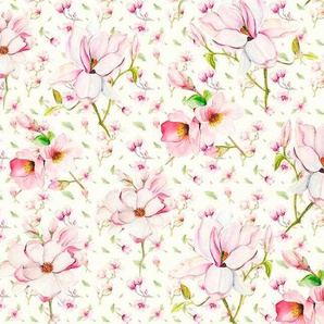 KOMAR Vliestapete Tapeten Gr. B/L: 2 m x 2,5 m, rosa Blumentapeten